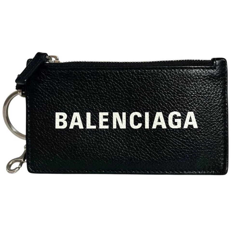 Balenciaga Black Leather Pouch with Silver Accents - Picture 2 of 13